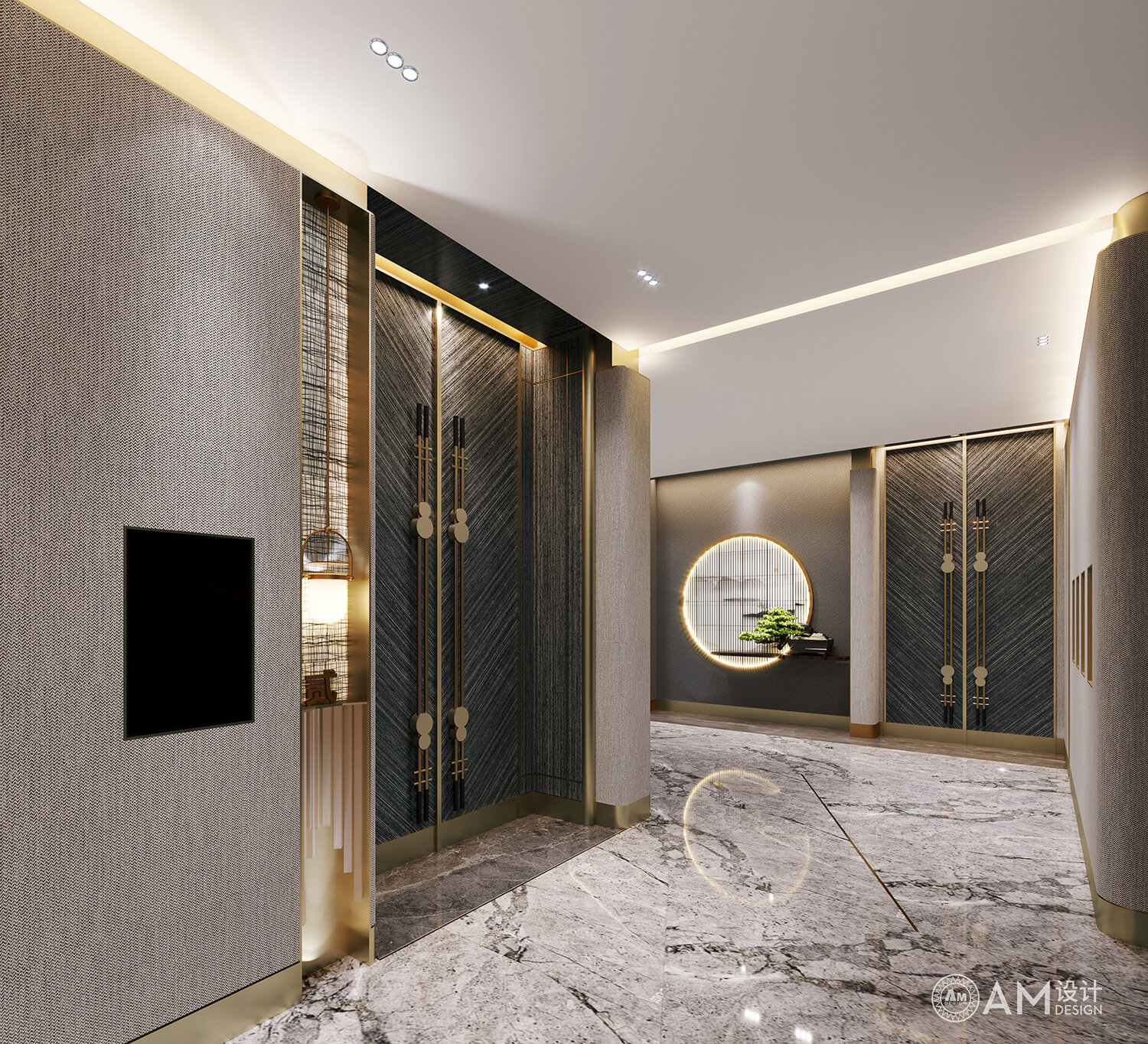 AM设计 | 葫芦岛百大万美酒店走廊设计