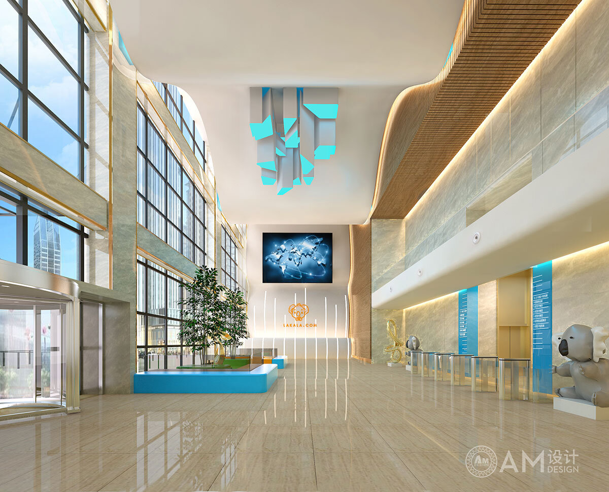 AM设计 | 拉卡拉控股集团办公楼大堂设计
