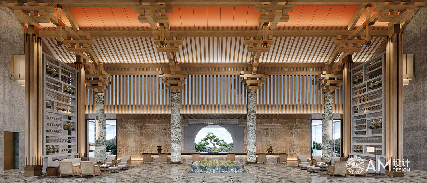 AM设计 | 陕西汉中南湖度假酒店大厅设计