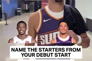 布克是否记得自己NBA生涯首战的首发队友们？